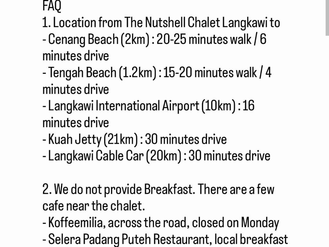 The Nutshell Chalet Langkawi Pantai Cenang  Ngoại thất bức ảnh